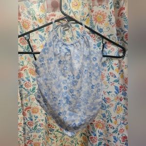 Forever 21 blue floral halter top
